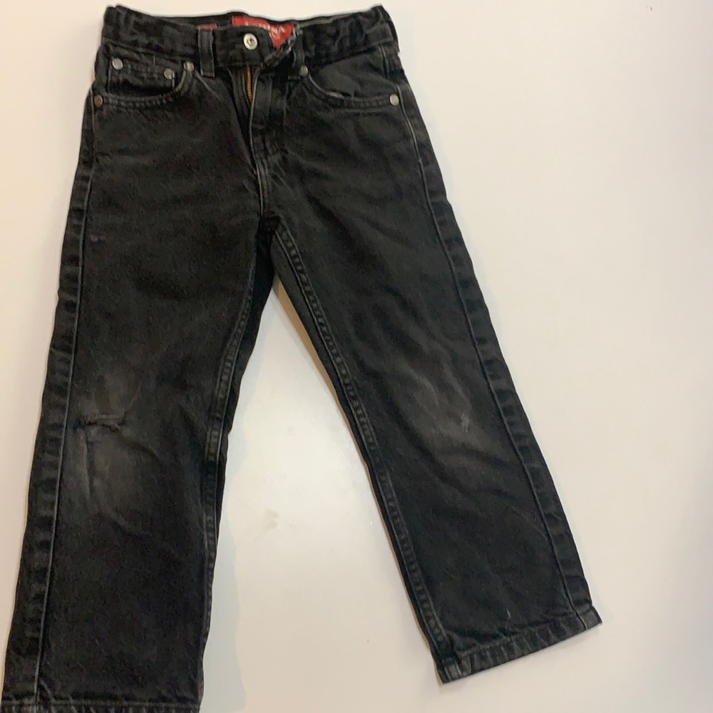 Distressed black jeans